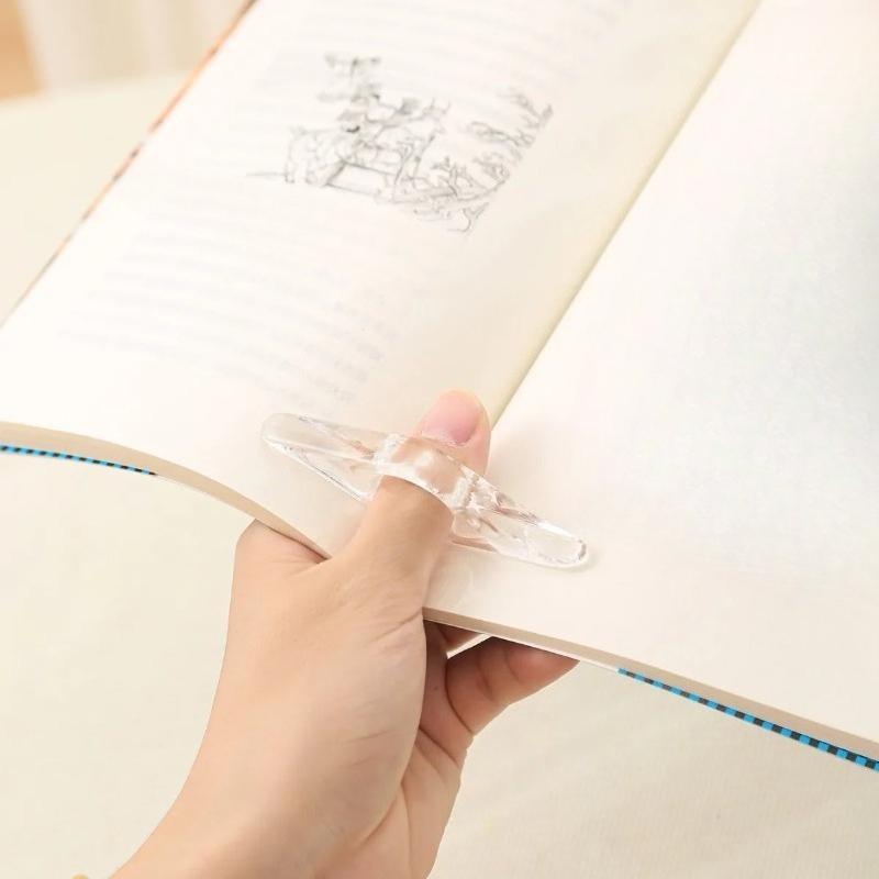 Thumb Book Support Acrylic Reading Book Page Finger Support Holder Bookmark Easy To Open Books Reading Assistant Tool