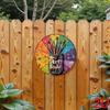 2D Aluminum Metal Wall Art Round Sign Home Bar Studio Decor