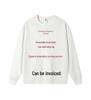 Women's White Korean-Style Crew Neck Pullover Sweatshirt - Pure Cotton, Trendy for Spring/Autumn 2024