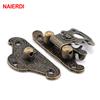 NAIERDI 4pcs Antique Bronze Hasp Latch Jewelry Wooden Box Lock Mini Cabinet Buckle Case Locks Decorative Handle 3 size