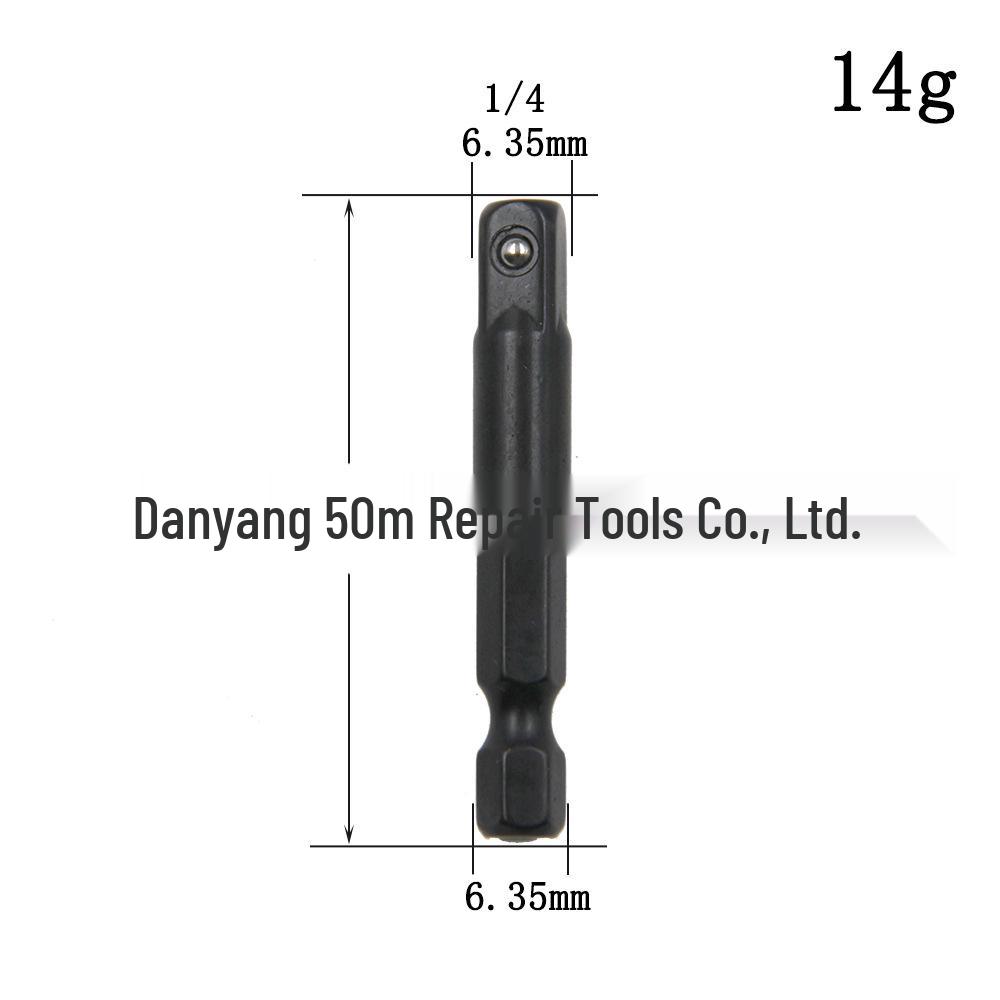 8-Piece Black Hexagonal Handle Electric Screwdriver Set with 3-Piece Steel Ball and Rivet Rod Conversion Sleeves