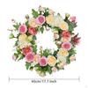 Artificial Peony Wreath,Garland for Front Door Outdoor Spring Decorations Colorful 18 Inch Wall