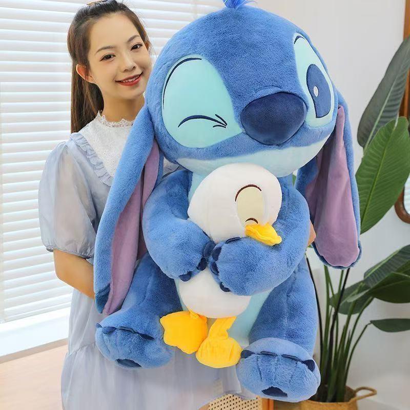 Trendy Plush Toy: Cute Hugging Stitch & Donald Duck Figure Gift, Cake Rabbit Fur