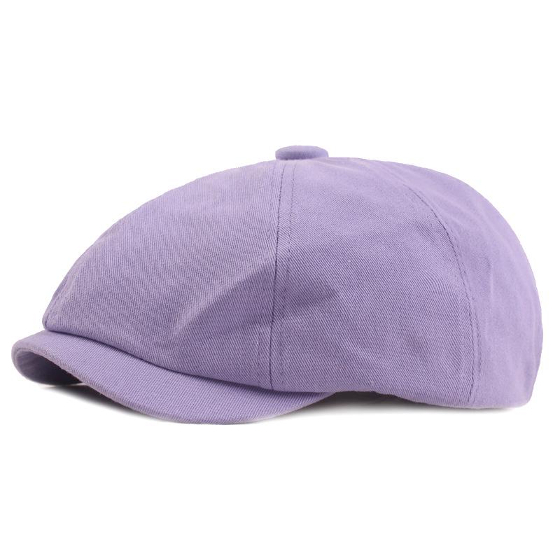 Bavlněný baret Pánská malířská čepice Newsboy čepice Klobouk Rybí kost Osmihranný klobouk