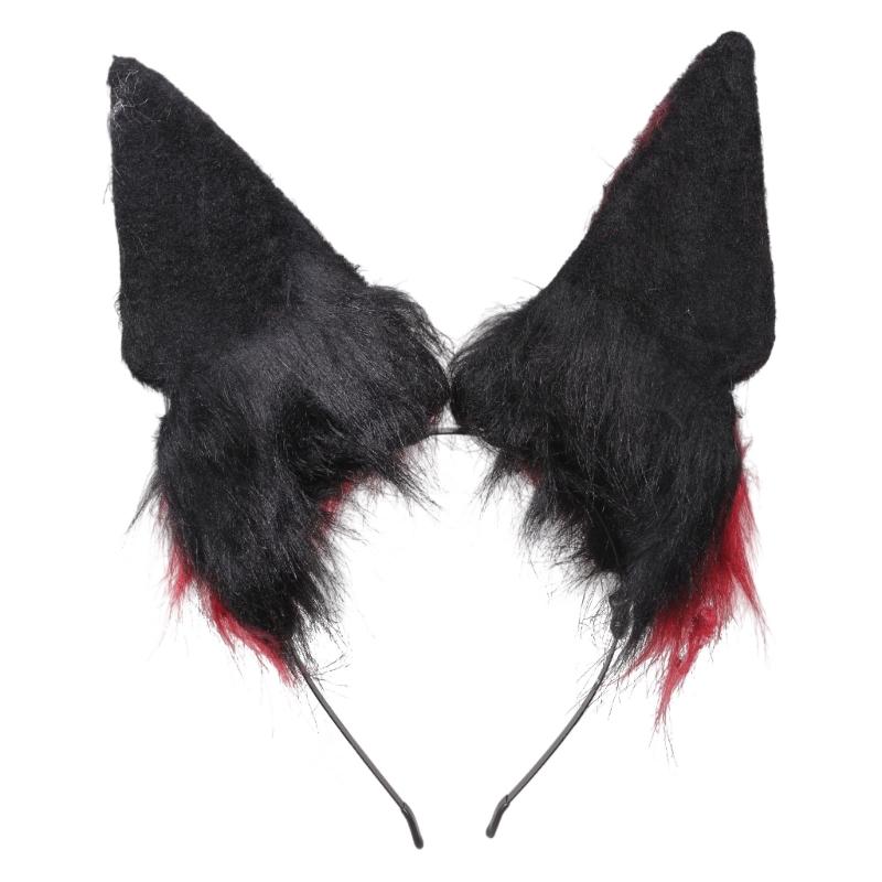 Plush Ear Hairband Faux Furs Animal Ear Headband for Cosplay Party Costume Hairhoop Theme Event Animation Props Headwear