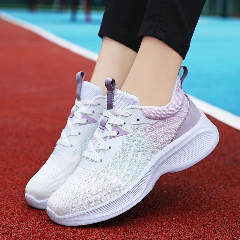 Spring sports shoes women's shoes mesh breathable soft-soled running shoes lightweight students non-slip casual shoes women