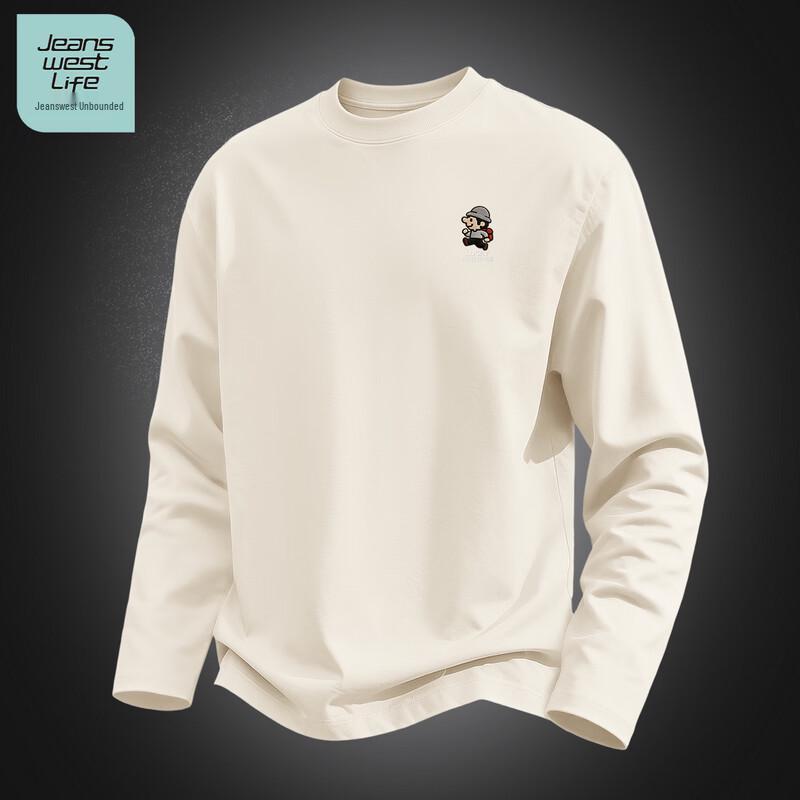 JEANSWEST LIFE Men's Vintage Cotton Long Sleeve T-Shirt
