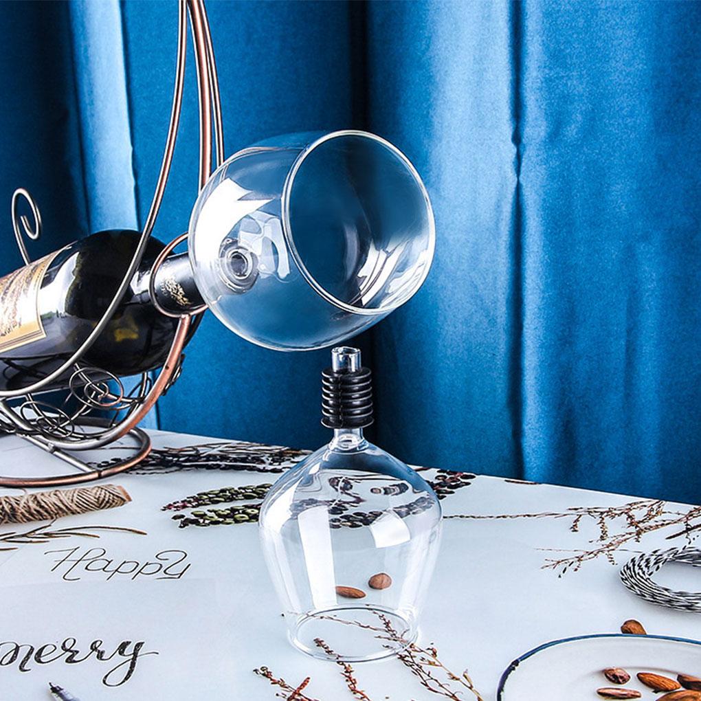 Wine Bottle Glass Topper Drink Directly From the Bottle,Crystal Transparent Shot Glass Cup Wine Decanter with Cork