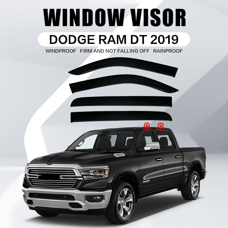 UAL3  Door Visor For DODGE RAM 1500 DT MK5 2019-2022 CAR Window Visor Vent Wind Deflectors Visors Rain Guard Shades Visor
