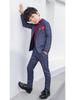 Boys' British Style Plaid Tuxedo - Autumn/Winter Children's One-Piece Suit