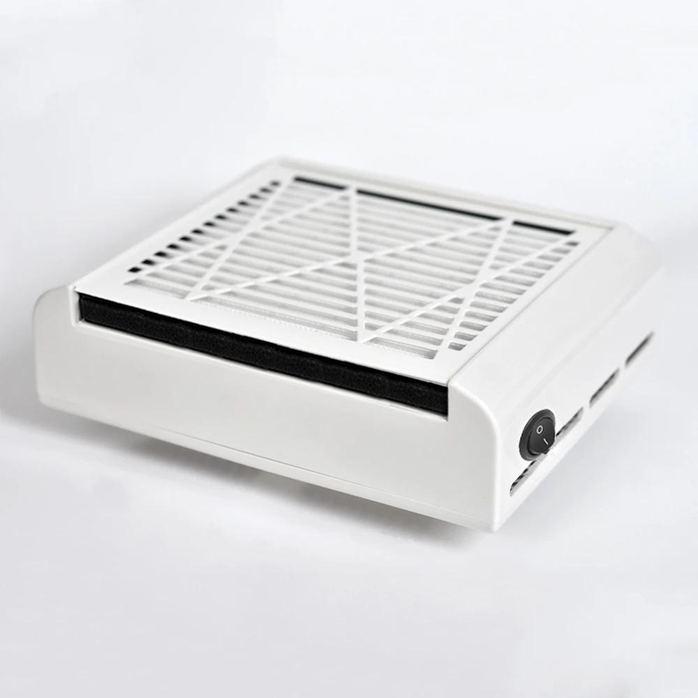 

Пылеуловитель для ногтей Пылеуловитель с мощным всасыванием Вентилятор для сбора пыли Пылесос для ногтей Фильтр для многоразового использования Пылеуловитель для ногтей US белый