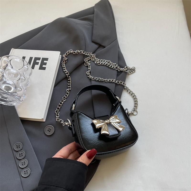 

Модные сумки через плечо с бантом, симпатичная классная женская мини-сумка с цепочкой и помадой, модные мини-сумочки из искусственной кожи