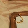 Elegant Geometric Zircon Pendant Necklace - Gold Plated Titanium Steel