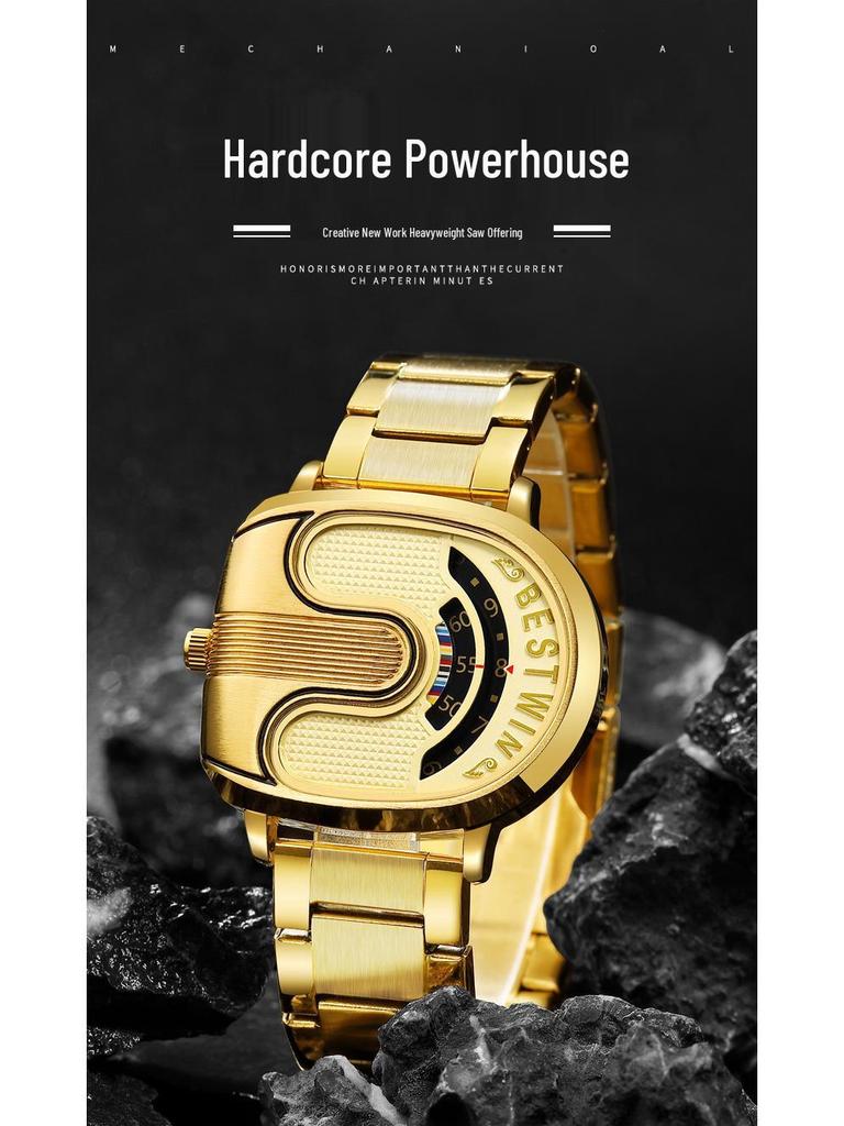 Doctorstone BESTWIN Men's Alloy Golden U-Shaped Fashion Watch