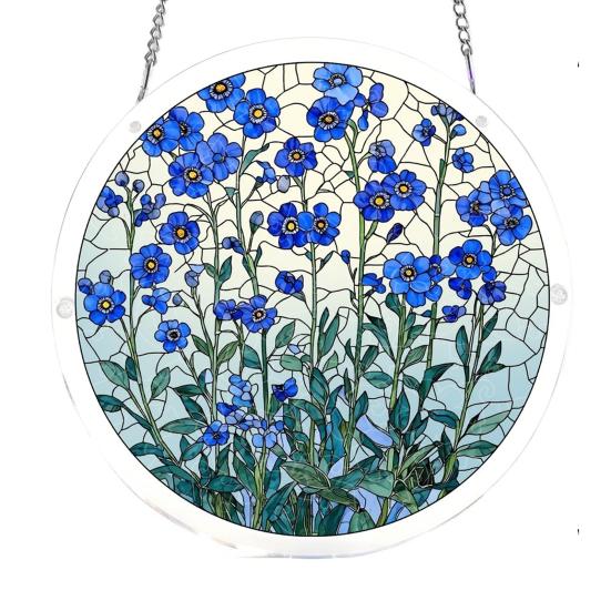 Acryl Puzzle Sonnenfänger 83 Teile DIY Sonnenfänger Bastelset für Erwachsene Buntglas Fenster Hängeornament für Haus Garten Dekoration