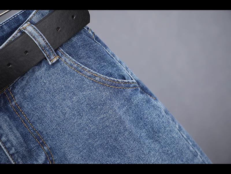 Women's Blue High Waist Korean Style Wide Leg Pants - Slimming Micro Flare, 2024 Trend