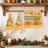 2/4/6pcs set Kitchen Towels Autumn Thanksgiving themed mapleHand Towels Christmas Decorations for Home Noel Dish Towels Gifts