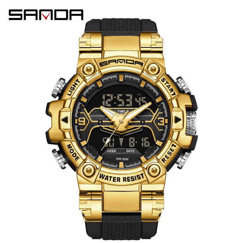 Sanda Men's Teen Sports Luminous Waterproof Multifunctional Outdoor Watch