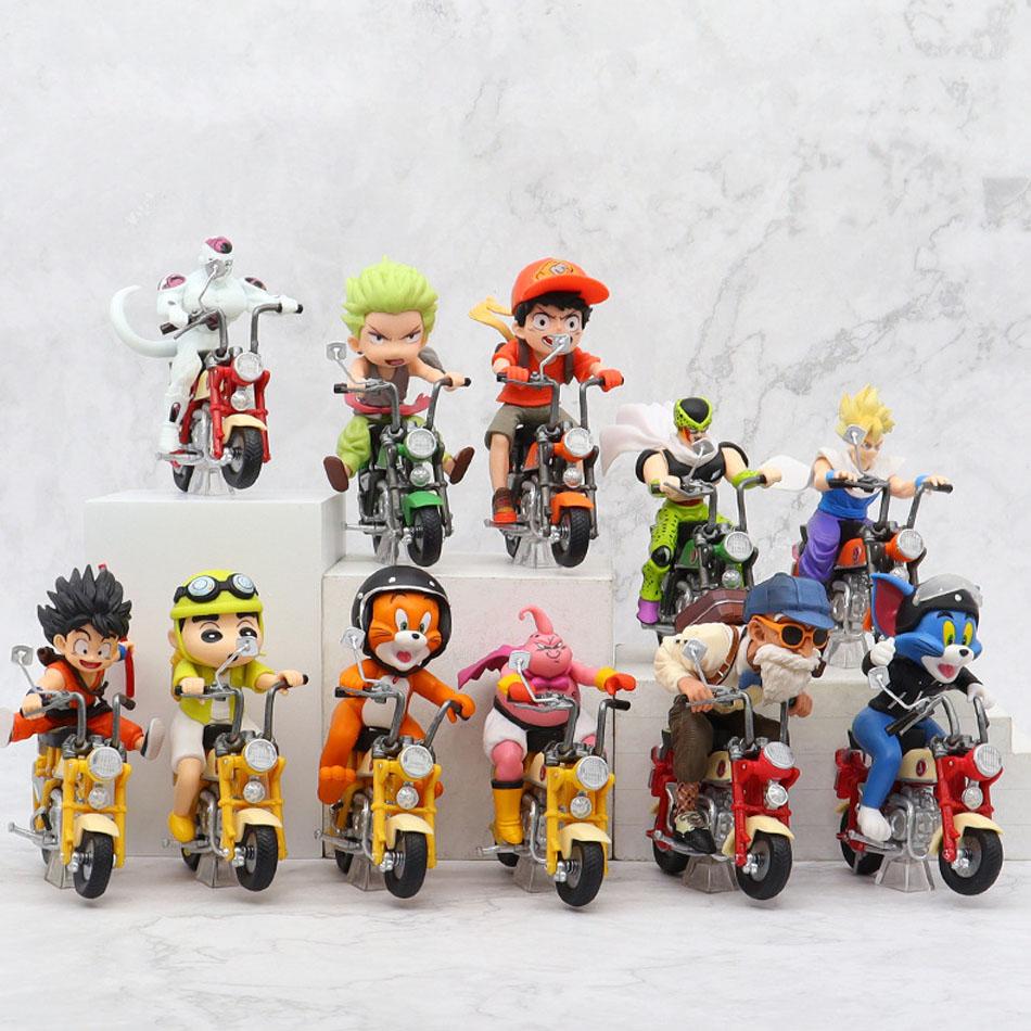 13cm Dragon Ball Z Anime Figur Son Goku Herr der Schildkröten Lokomotiven PVC Action Kame Sennin Motorrad Spielzeug für Kinder Sammler