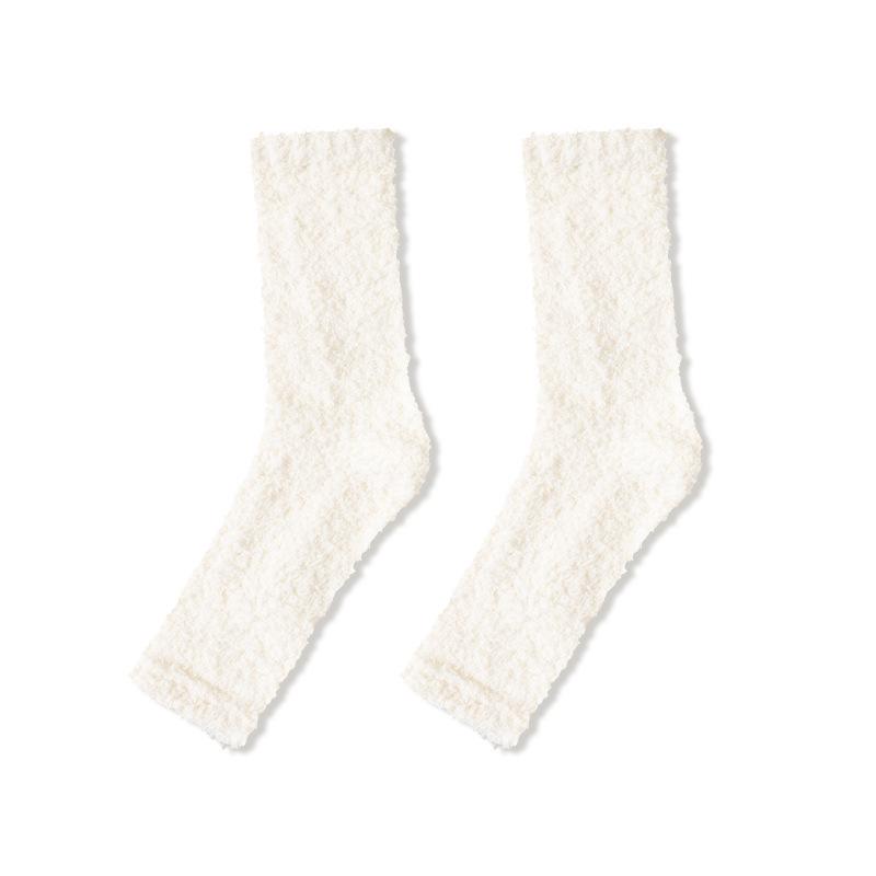 Women's Coral Fleece Knee Pads: Warm, Thickened Over-the-Knee Leg Warmers for Autumn and Winter.