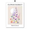Flower Poster Canvas Painting Abstract Art Flower Market Print Nordic Style Wall Art Picture for Living Room Home Decoration