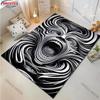 1PC Human Face Black and White Distorted Visual Abstract Art Carpet Rug for Bedroom Decor Playroom Living Room Sofa Mat Gifts