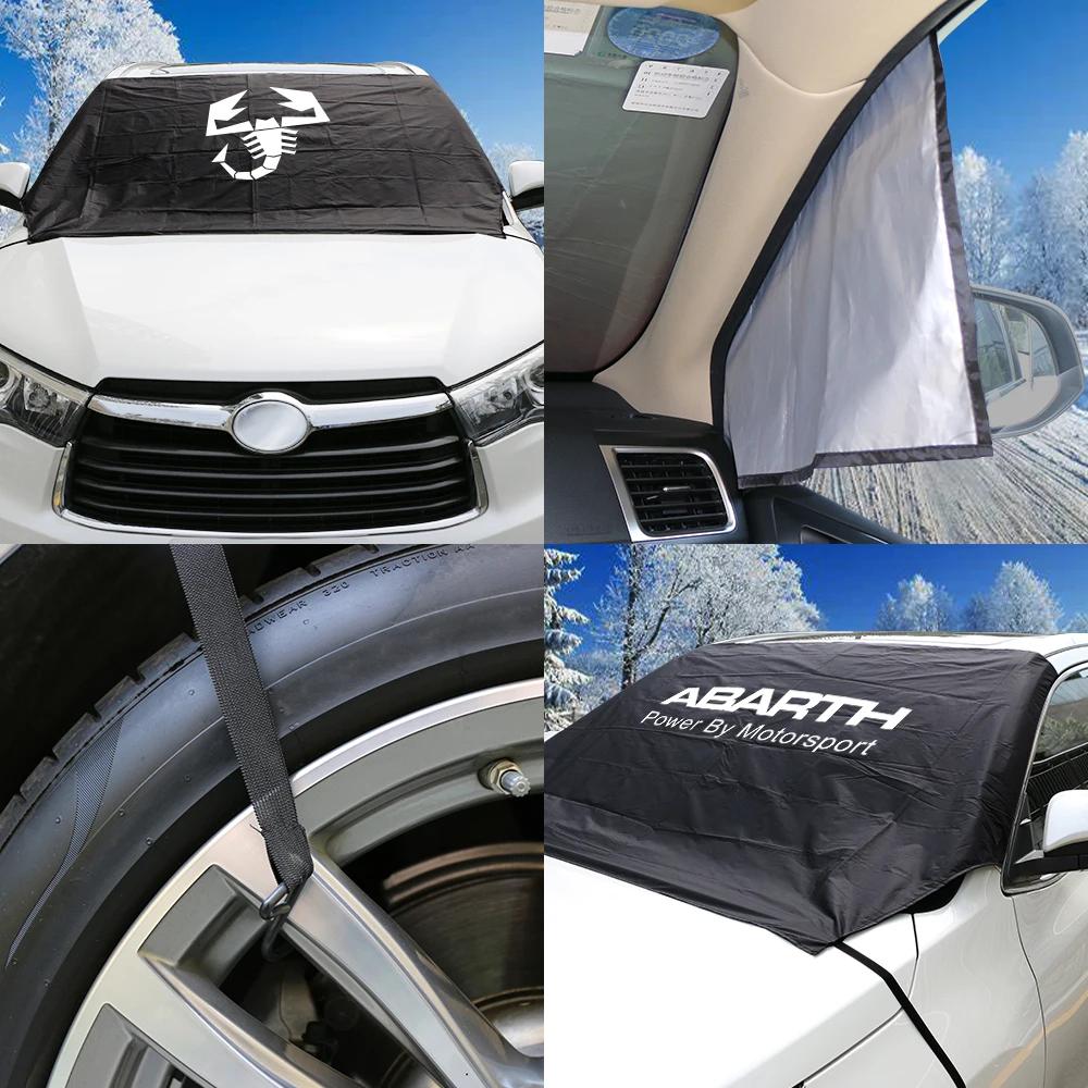 EHO4 Car Windshield Snow Block Sunshade Cover Parasol Car Accessories For Fiat 500 Abarth Panda Tipo Egea Doblo 124 Spider Stilo