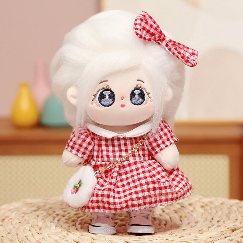 Puppe Geschenk Plüsch Boudoir Kleidung Mädchen Baumwolle Puppe Puppe 20cm Dress-up Spielzeug