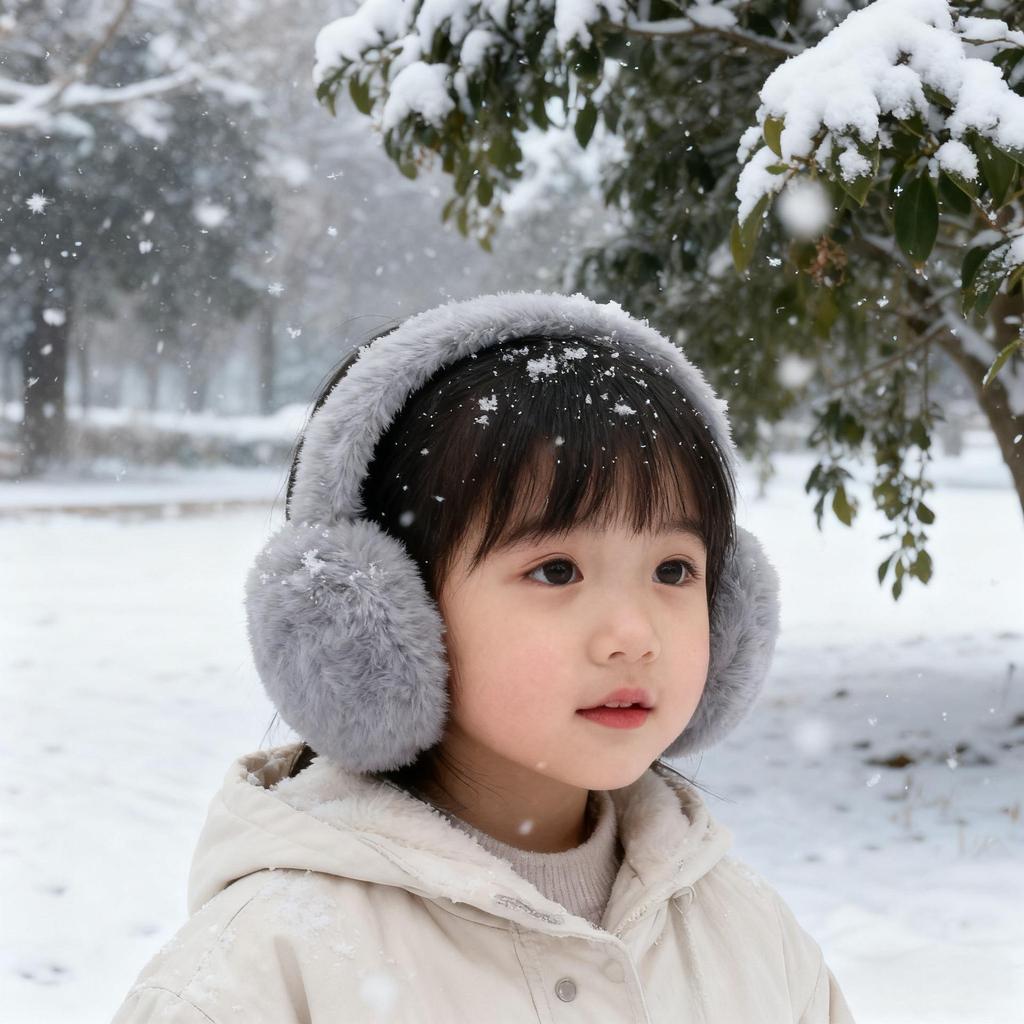 Korean Cute Winter Plush Earmuffs for Kids