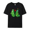 Cucumber Lover Funny Pickle Giftsvegetable Heart Cool Cucumber Lover Funny Sunglasses Pickle Green And White Graphic T Shirt