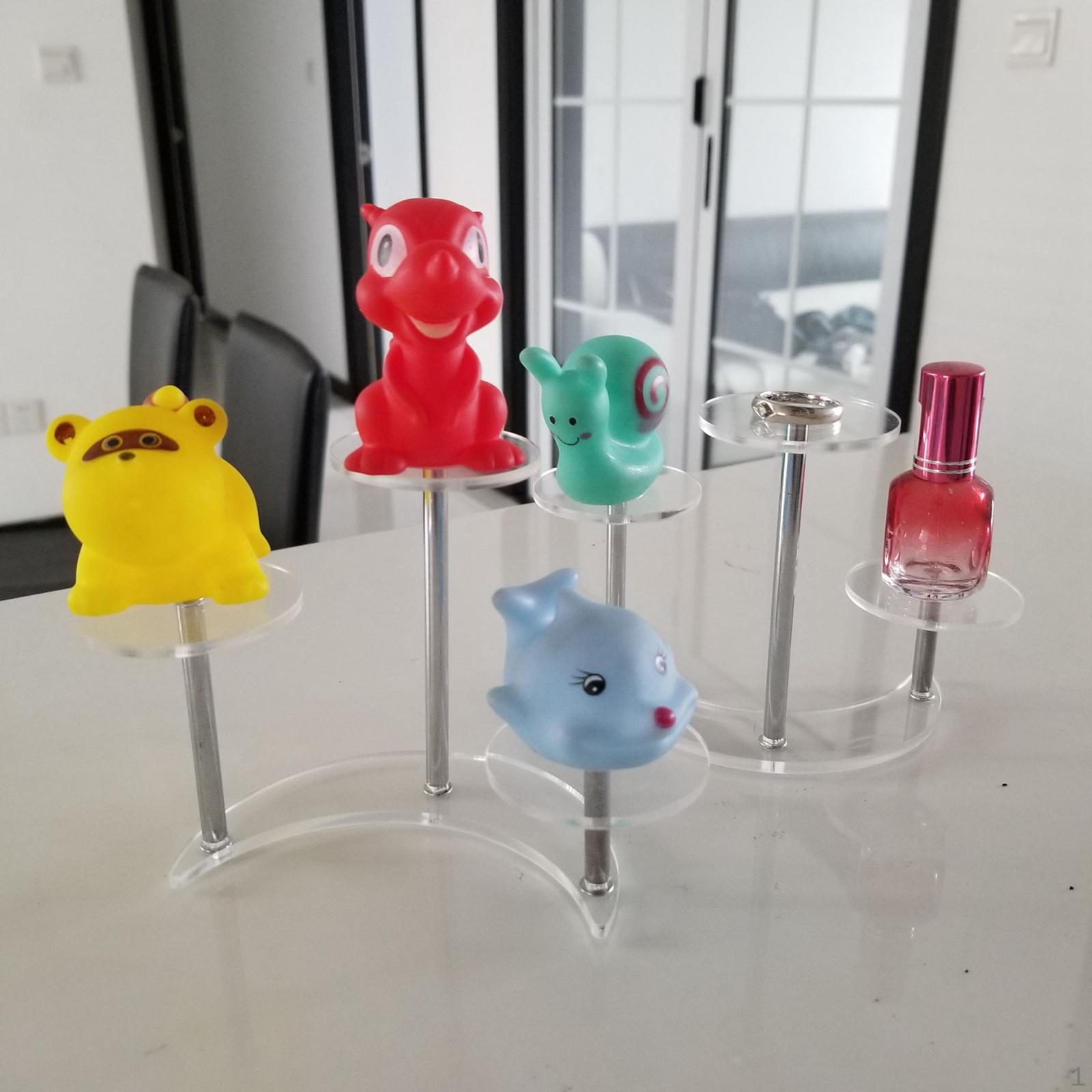 

Acrylic Display Stand Jewelry Riser Round Gifts Clear Trinket Showcase