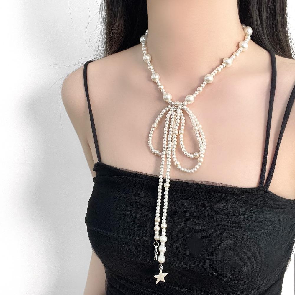 Alloy Choker Bowknot Neck Jewelry Versatile Match Clavicle Chain Daily