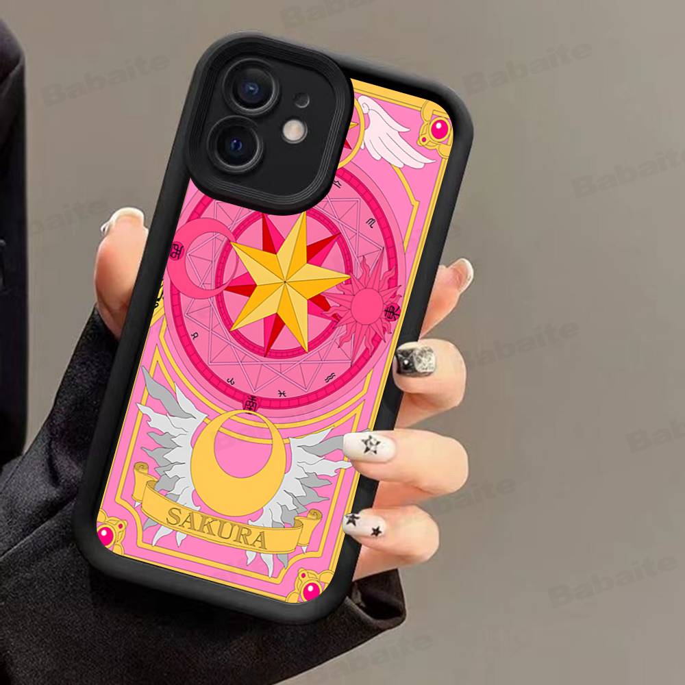 

Anime C-CardcaptorS S-Sakura Phone Case For IPhone 16 15 14 Plus 13 12 11 17 Pro Max Pro Soft Cover iPhone 13pro max