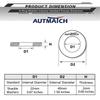 AUTMATCH Shackle Washer Kit (16 Pack) - Rubber Spacer for