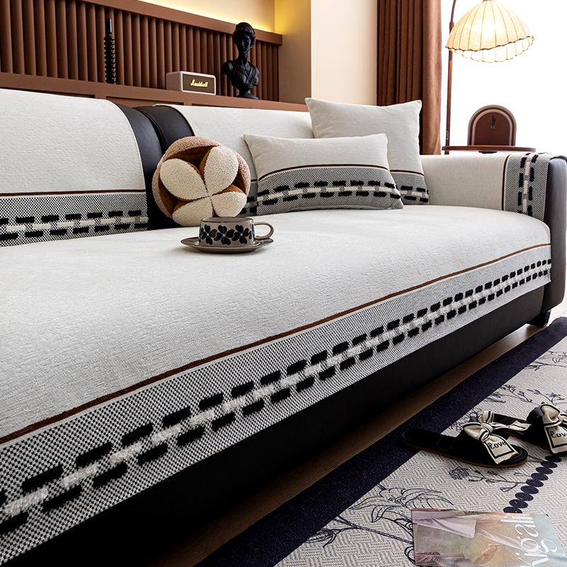 

Luxury Chenille Sofa Cushion 2025 New All Season Universal Anti Slip And Dirt Resistant For Living Room Decoration Sofa Cushion 70x70cm 1pcs белый