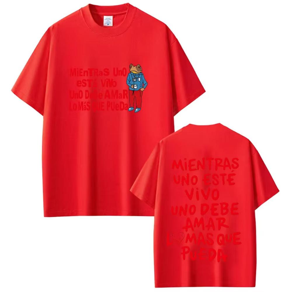 Rapper Bad Bunny Tshirt Debi Tirar Mas Fotos DTMF T Shirt Mens Women Clothing Summer Cotton Fashion Hip Hop Oversized Tshirts
