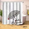 Cartoon Animals Shower Curtains Dogs Cats Waterproof Bath Curtains For Bathroom Bathtub Large Wide Bathing Cover Rideau De Bain