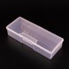 Plastic Transparent Nail Supplies Tools Storage Box Push Grinding Blocks Organizer Medicine Container 19x7.5x3.9 cm