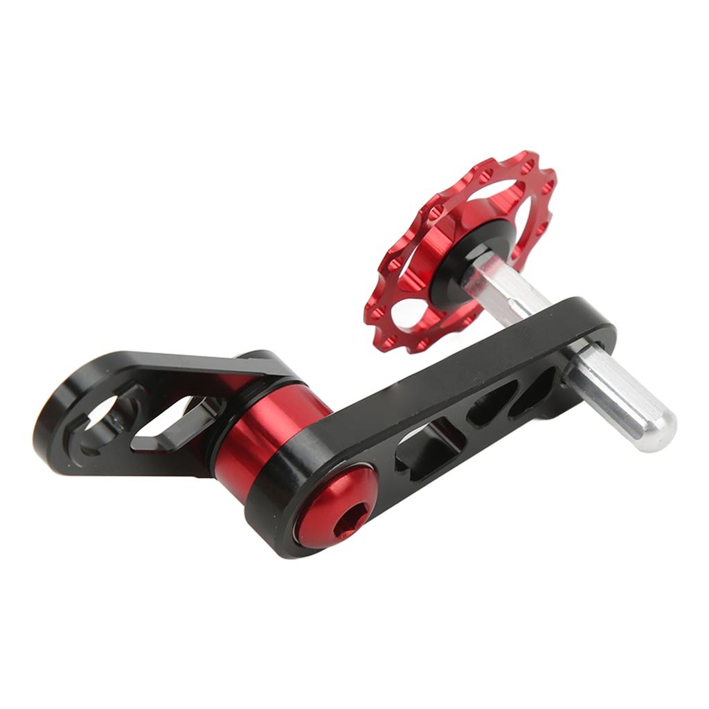 Single Speed Chain Tensioner Aluminum Alloy Folding Bike Chain Stabilizer Bike Chain Tensioner for Single Speed Folding Bike Red