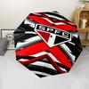 São Paulo FC logo Print Automatic Umbrella, 8 Rib Iron Frame, Plastic Handle, Suitable for Outdoor Travel &Daily , Ideal Gift