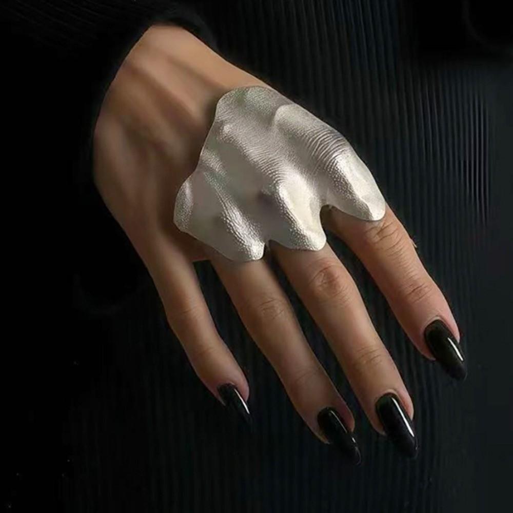 Minimalist Style Knuckle Ring Irregular Design Joint Ring Unique Pleated Ring for Unisex Wear