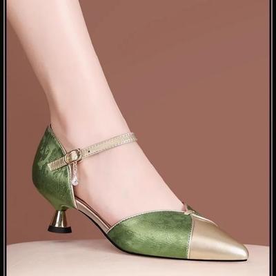 Zapatos De Mujer Women Cute Sweet Light Weight Green High Quality Stiletto Heel Shoes Lady Casual Summer Pumps Ab636