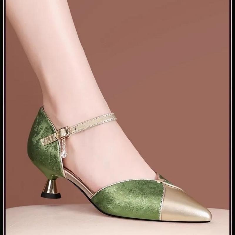 zapatos de mujer women cute sweet light weight green high quality stiletto heel shoes lady casual summer pumps ab636