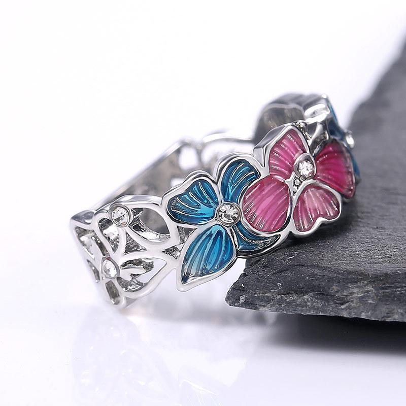 Women's Fashion Flower Butterfly Oil Ring, Product
