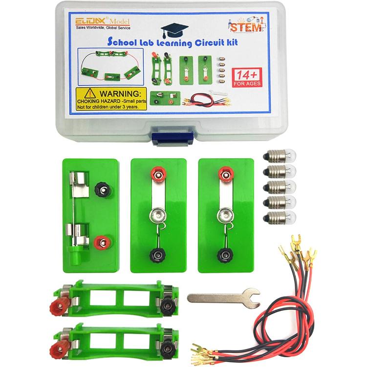 EUDAX Physics Science Lab Learning Circuit kit,Electricity Experiment Set,Building Circuits for Student Junior Senior High School Students (Basic