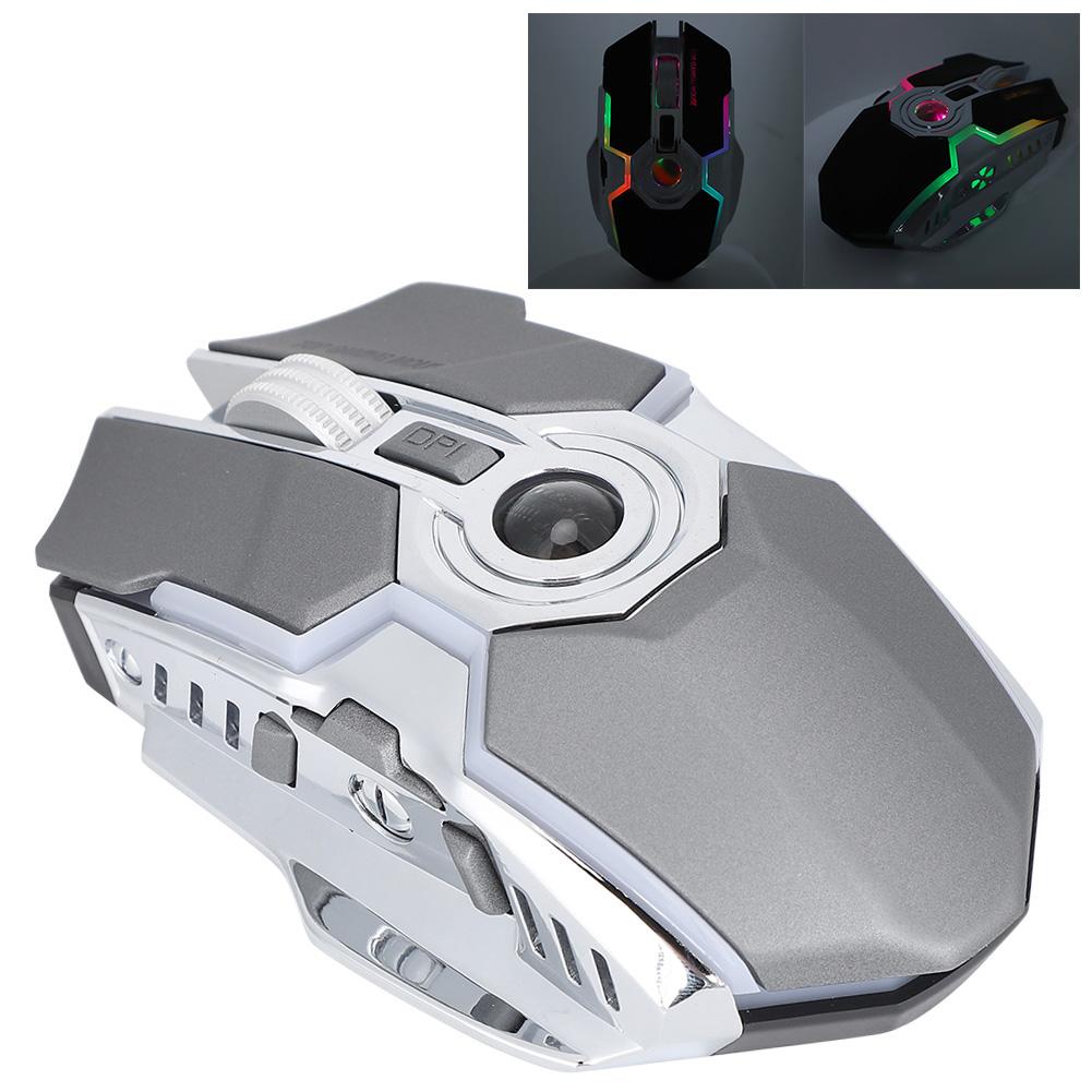 Wireless Gaming Mouse Portable 2.4GHz 1600DPI Silent USB Optical Laptop Desktop Computer MiceGray