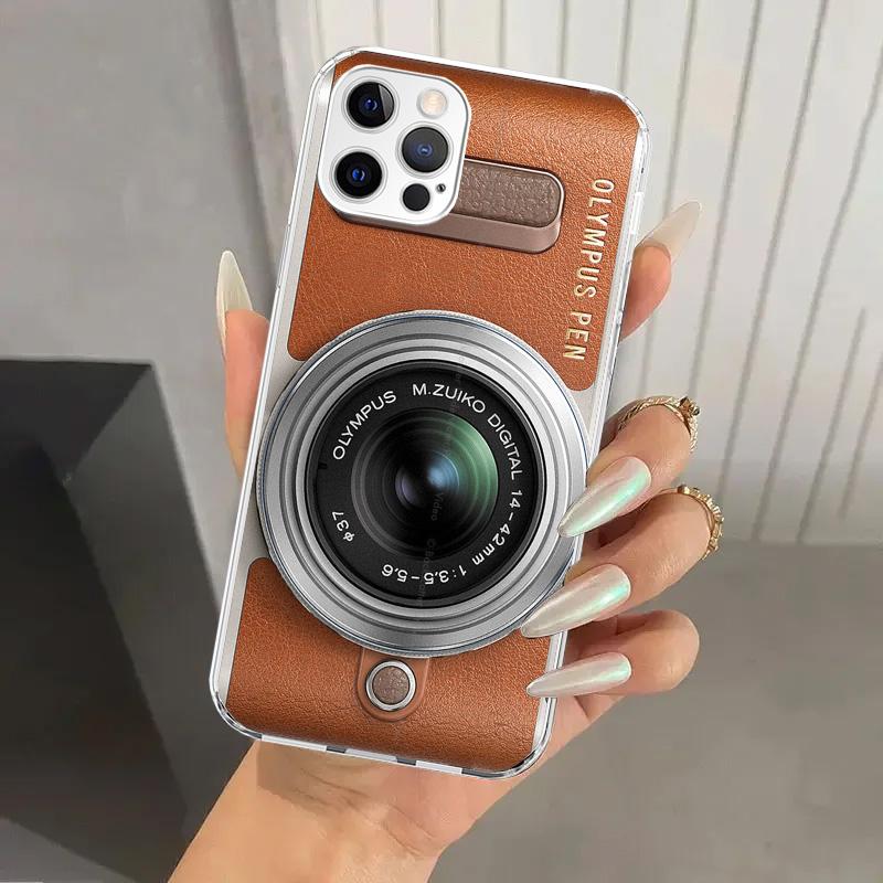 Fashion Classic Camera Lens Phone Case for Iphone 16 15 14 13 12 Mini 11 Pro Max 16E X XS XR 7 Plus 8 SE 2020 Soft Funda Print S