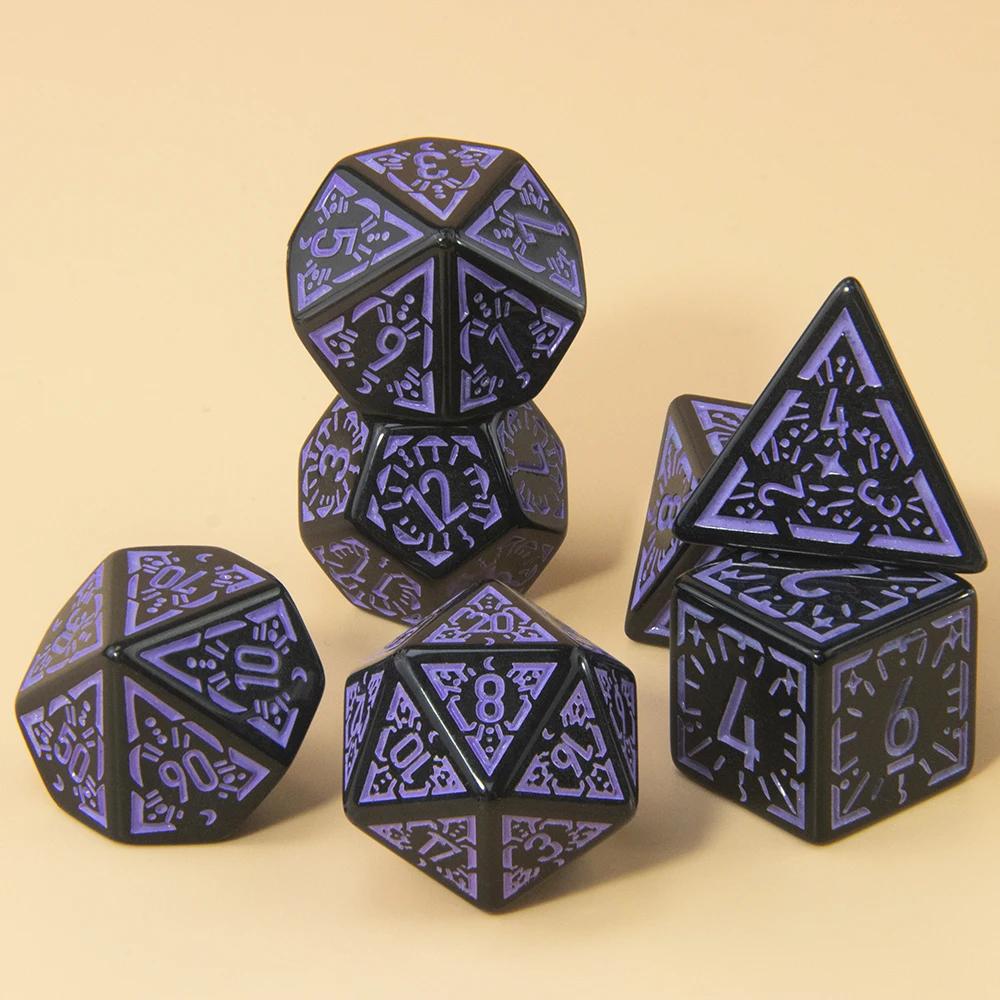 DND Polyhedral Dice Set 7pcs D4-D20, Amazing Engraved Games Dices for Souvenirst Entertainment RPG Board Game