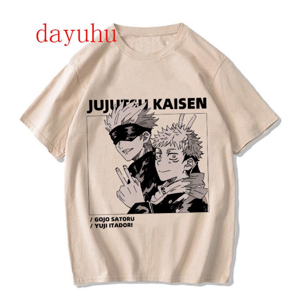 Harajuku Tshirt Manga Japanese Anime Jujutsu Kaisen T Shirt Gojo Satoru Tops Yuji Itadori Graphic Tees Cool Unisex T-shirt