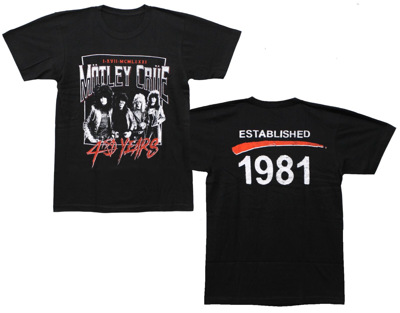 MOTLEY CRUE cd lgo 40 YEARS ESTABLISHED 1981 Official SHIRT XL New too fast for XL